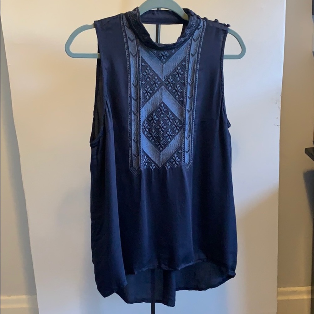 Beautiful/unique blue blouse from Anthropologie